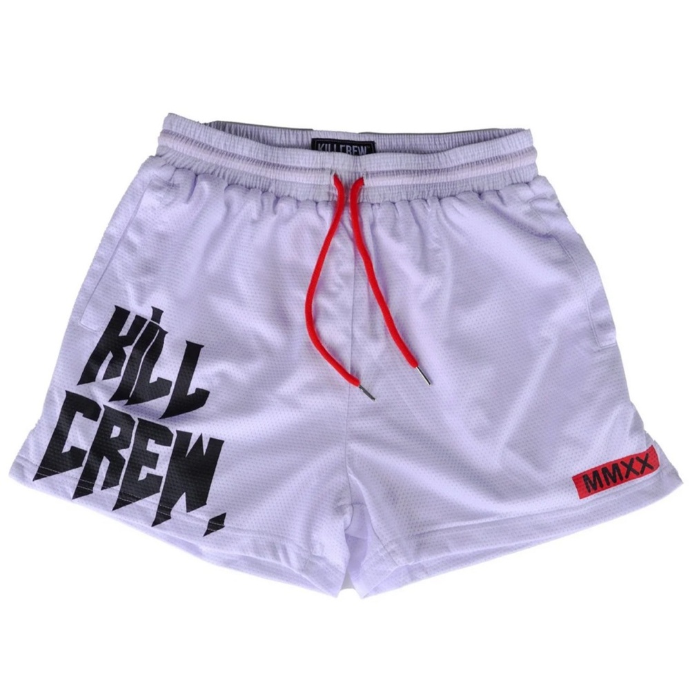 Kill Crew Women’s White Muay Thai Athletic Shorts